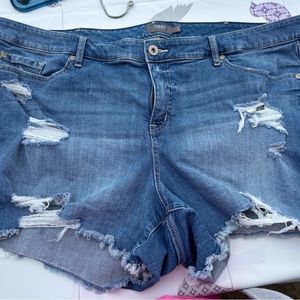 Torrid plus size womens denim shorts size 26 very good condition
